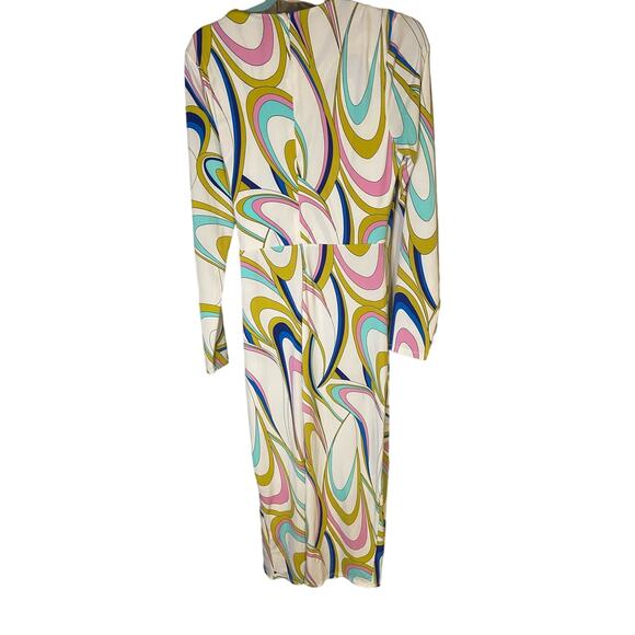 Rachel Rachel Roy Faux WrapDress Women’s Large Nola Swirl Print - Picture 6 of 8